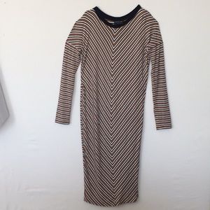 70’s inspired knit midi dress